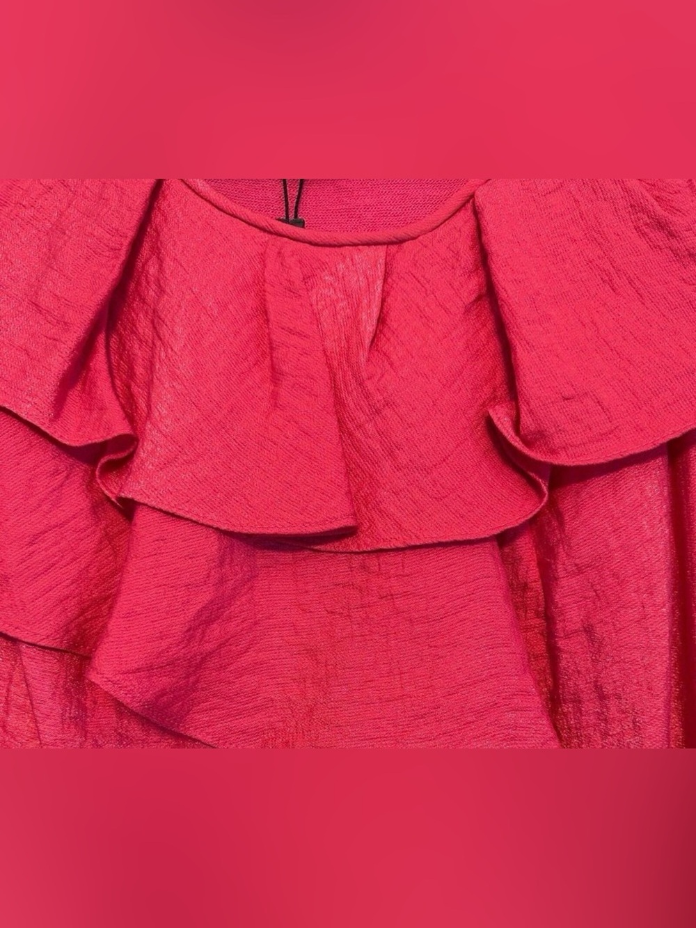 BCBG Max Azria 🌺 Raspberry Pink Ruffle Mini Dress Size 2 NWOT - Picture 6 of 9